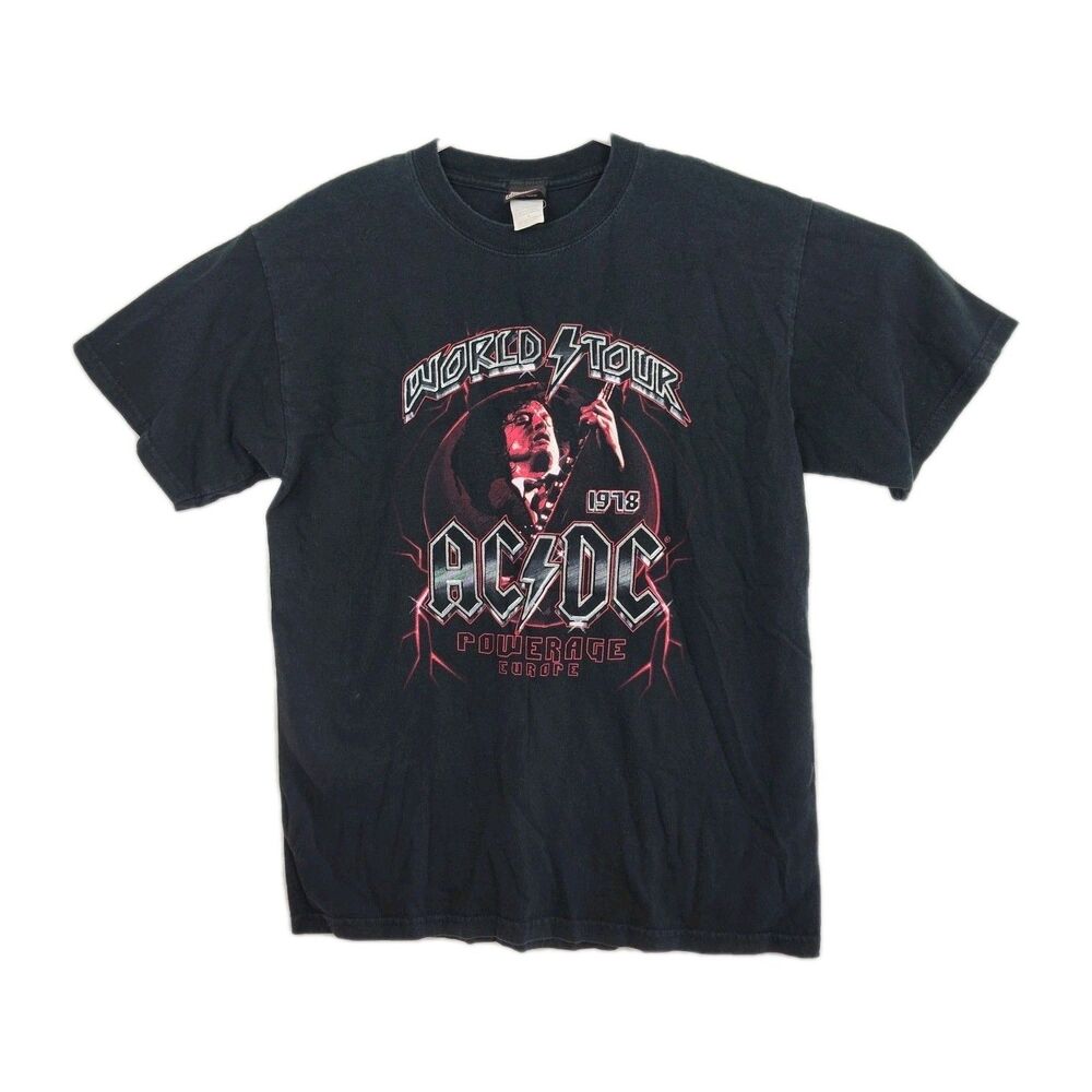 ACDC World Tour Powerage Europe 1978‎ t-shirt,  M,  prints, Anthill Trading Ltd